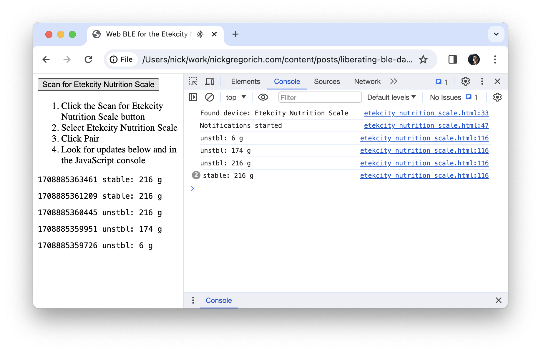 html stream data